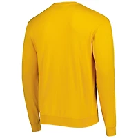 Men's Colosseum Gold Rowan Profs Arch Over Logo Pullover Sweatshirt