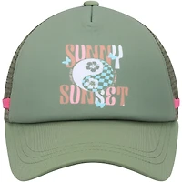 Women's Roxy Green Dig This Trucker Snapback Hat