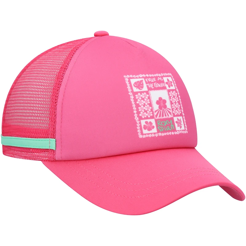 Women's Roxy Pink Dig This Trucker Snapback Hat