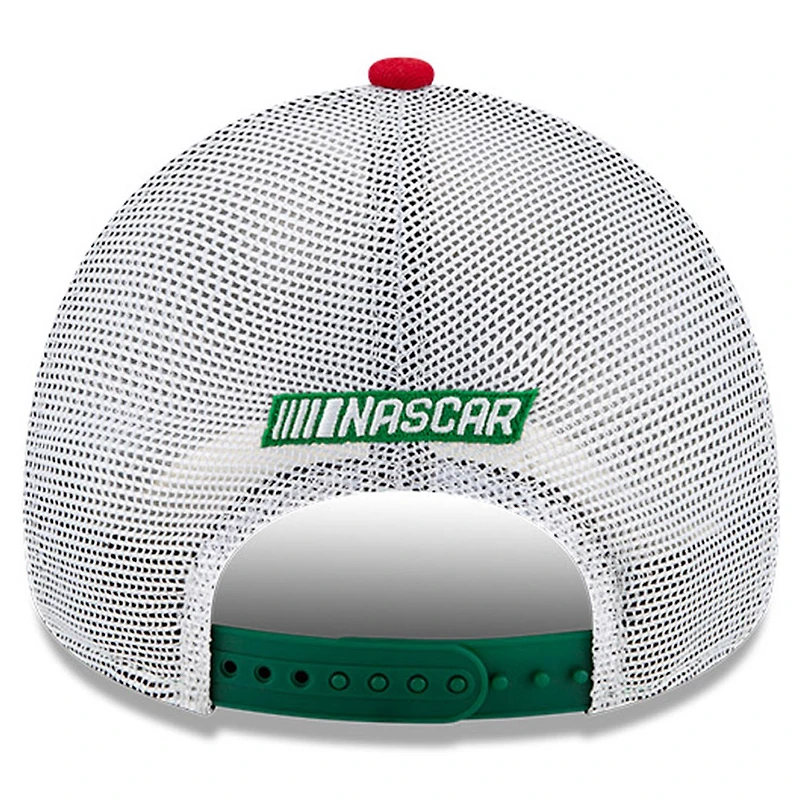 Men's New Era Green/White Rusty Wallace Legends 9FORTY A-Frame Adjustable Trucker Hat