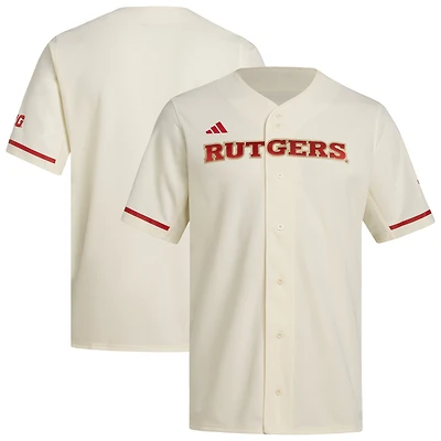 Men's adidas  Cream Rutgers Scarlet Knights Replica Baseball Jersey