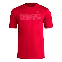 T-shirt adidas Scarlet Rutgers Knights Locker Local Impression AEROREADY pour homme