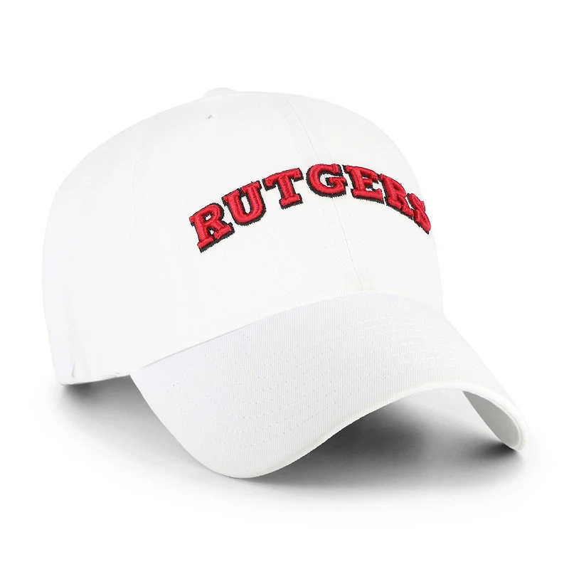 Casquette ajustable blanche « 47 Rutgers Scarlet Knights Clean Up » pour homme