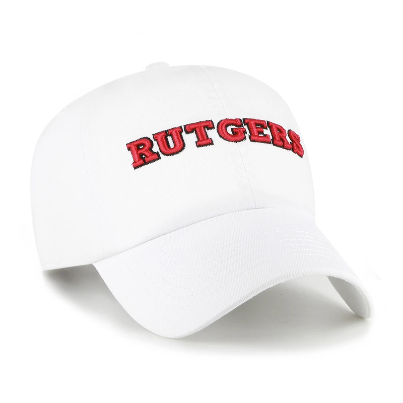 Men's '47 White Rutgers Scarlet Knights Clean Up Adjustable Hat