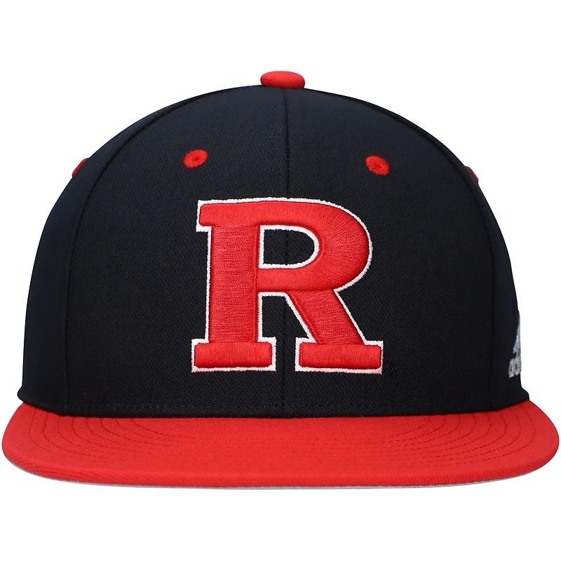 Men's adidas Black Rutgers Scarlet Knights On-Field Baseball Fitted Hat