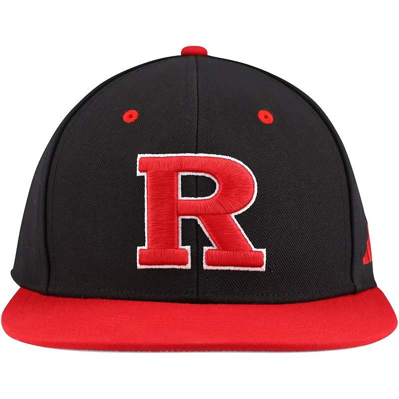 Casquette de baseball ajustée sur le terrain Rutgers Scarlet Knights adidas noire pour hommes