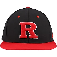 Casquette de baseball ajustée sur le terrain Rutgers Scarlet Knights adidas noire pour hommes