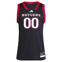 Maillot réplique adidas n°1 noir Rutgers Scarlet Knights Swingman pour homme