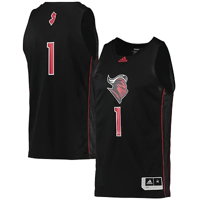 Maillot de basketball adidas #1 Rutgers Scarlet Knights Swingman pour homme, noir