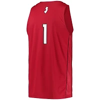 Men's adidas #1 Scarlet Rutgers Knights Team Swingman Basketball Jersey