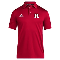 Polo adidas Scarlet Rutgers Knights 2024 Coach AEROREADY pour homme