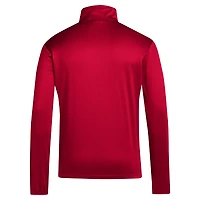 Men's adidas Scarlet Rutgers Knights 2024 Coaches Sideline Quarter-Zip Top
