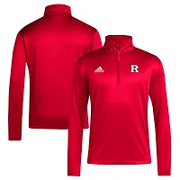 Haut à quart de zip adidas Scarlet Rutgers Knights Coaches Sideline pour hommes