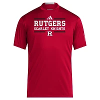 T-shirt adidas Scarlet Rutgers Knights 2024 Sideline AEROREADY pour homme