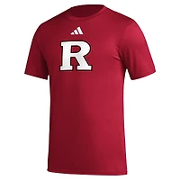 T-shirt d'avant-match AEROREADY avec logo du casier principal des Scarlet Knights pour hommes adidas Rutgers