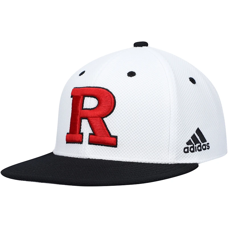Casquette ajustée de baseball adidas Rutgers Scarlet Knights pour homme, blanche