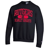 Men's Champion Black Rutgers Scarlet Knights Arch Pill Sweatshirt