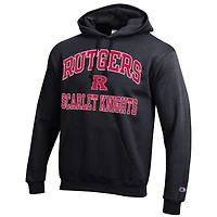 Sweat à capuche Champion Rutgers Scarlet Knights High Motor pour homme, noir