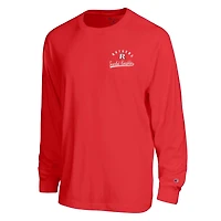 Men's Champion  Scarlet Rutgers Knights Laminated All-Star Long Sleeve T-Shirt