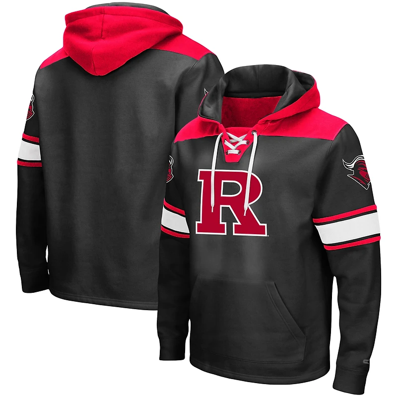 Sweat à capuche lacets Colosseum Black Rutgers Scarlet Knights 2.0 pour hommes
