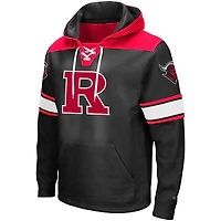 Men's Colosseum Black Rutgers Scarlet Knights 2.0 Lace-Up Pullover Hoodie