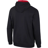 Men's Colosseum Black Rutgers Scarlet Knights Half-Zip Hoodie