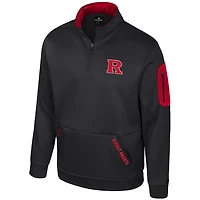 Men's Colosseum  Black Rutgers Scarlet Knights Mainframe Fleece Quarter-Zip Jacket