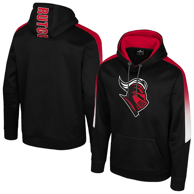Sweat à capuche Colosseum Black Rutgers Scarlet Knights The Gang Blackout pour homme