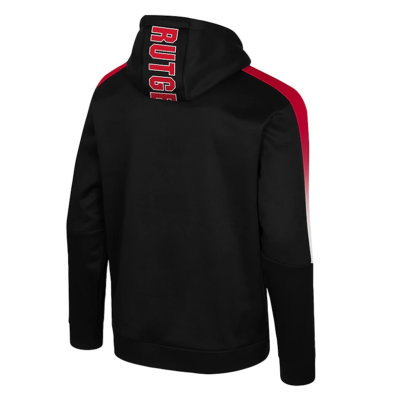 Sweat à capuche Colosseum Black Rutgers Scarlet Knights The Gang Blackout pour homme