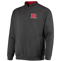 Men's Colosseum Charcoal Rutgers Scarlet Knights Tortugas Logo Quarter-Zip Jacket