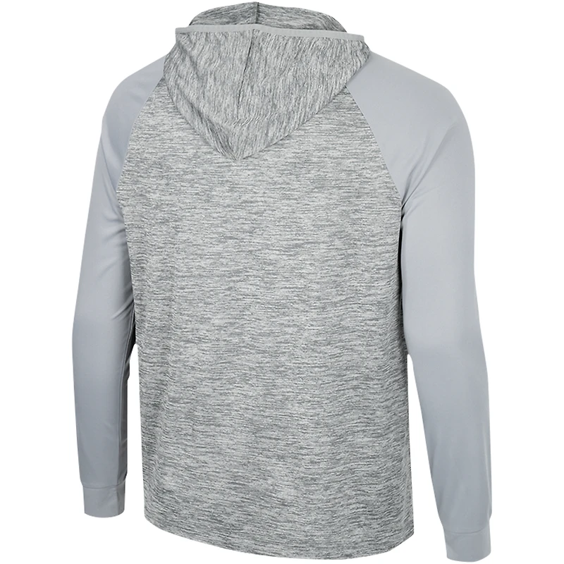 Haut à capuche Cybernetic Raglan quart de zip Rutgers Scarlet Knights pour hommes, gris Colosseum
