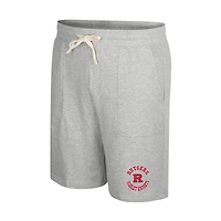 Men's Colosseum Heather Gray Rutgers Scarlet Knights Love To Hear This Terry Shorts