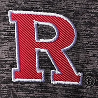 Colosseum Heathered Black Polo raglan Rutgers Scarlet Knights pour homme