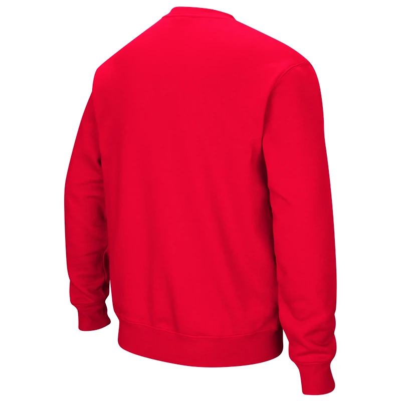 Colosseum Scarlet Rutgers Knights Arch & Logo Sweat à col rond pour homme