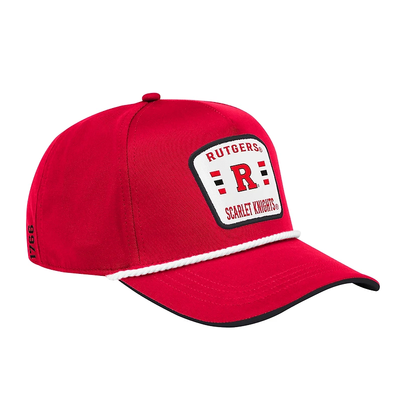 Casquette ajustable Colosseum Scarlet Rutgers Scarlet Knights Hits the Road Podium pour homme