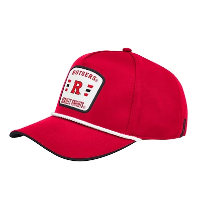 Men's Colosseum Scarlet Rutgers Scarlet Knights Hits the Road Podium Adjustable Hat