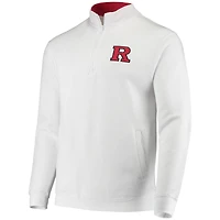 Colosseum pour homme Blanc Rutgers Scarlet Knights Tortugas Logo Quarter-Zip Jacket