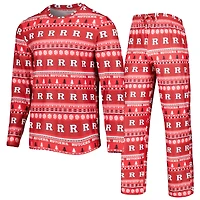 Ensemble de nuit pour homme Concepts Sport Scarlet Rutgers Knights Swivel avec haut à manches longues et pantalon
