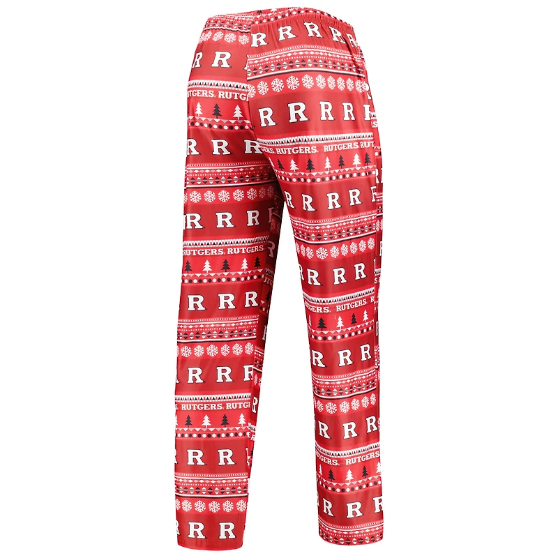 Ensemble de nuit pour homme Concepts Sport Scarlet Rutgers Knights Swivel avec haut à manches longues et pantalon
