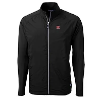 Veste hybride en tricot écologique recyclé entièrement zippée pour homme, modèle Rutgers Scarlet Knights, coupe-vent et coupe-vent, grande taille, Adapt Eco Knit