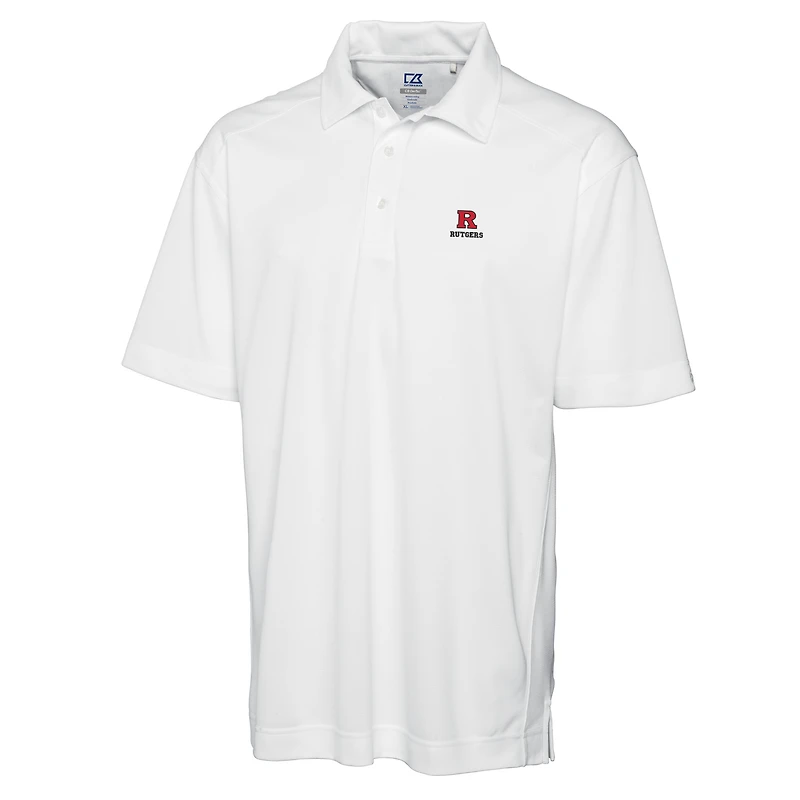 Polo DryTec Genre blanc pour homme, modèle grande taille, des Rutgers Scarlet Knights, Cutter & Buck