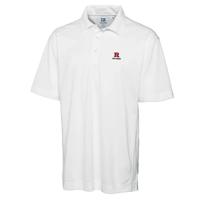 Polo DryTec Genre blanc pour homme, modèle grande taille, des Rutgers Scarlet Knights, Cutter & Buck