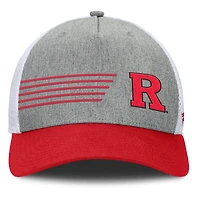 Casquette ajustable Fanatics Heather Grey/Scarlet Rutgers Scarlet Knights Profile Trucker pour hommes