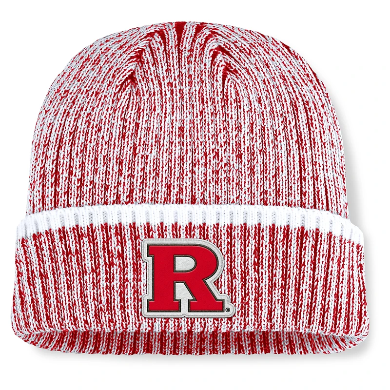 Men's Fanatics  Scarlet/White Rutgers Scarlet Knights Haze Cuffed Knit Hat