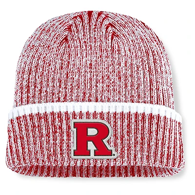 Men's Fanatics  Scarlet/White Rutgers Scarlet Knights Haze Cuffed Knit Hat