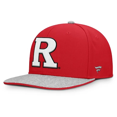 Casquette snapback en loden Fanatics Scarlet Rutgers Scarlet Knights pour homme