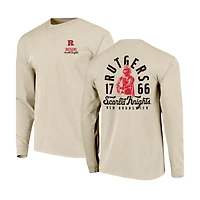 T-shirt à manches longues pour homme, motif mascotte des Scarlet Knights de Rutgers, couleurs confort