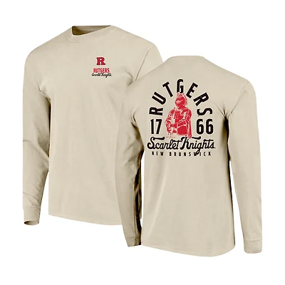 T-shirt à manches longues pour homme, motif mascotte des Scarlet Knights de Rutgers, couleurs confort