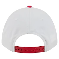 Men's New Era White/Scarlet Rutgers Scarlet Knights Arch Two-Tone Rope 9FORTY A-Frame M-Crown Adjustable Hat