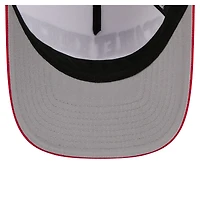 Men's New Era White/Scarlet Rutgers Scarlet Knights Arch Two-Tone Rope 9FORTY A-Frame M-Crown Adjustable Hat